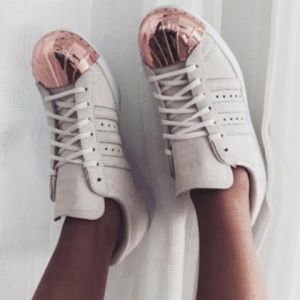 superstar metal toe rose gold